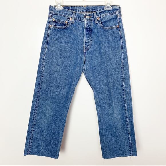 Levi's Denim - Levi’s Cropped 501 Cutoff Denim Jeans Tapered